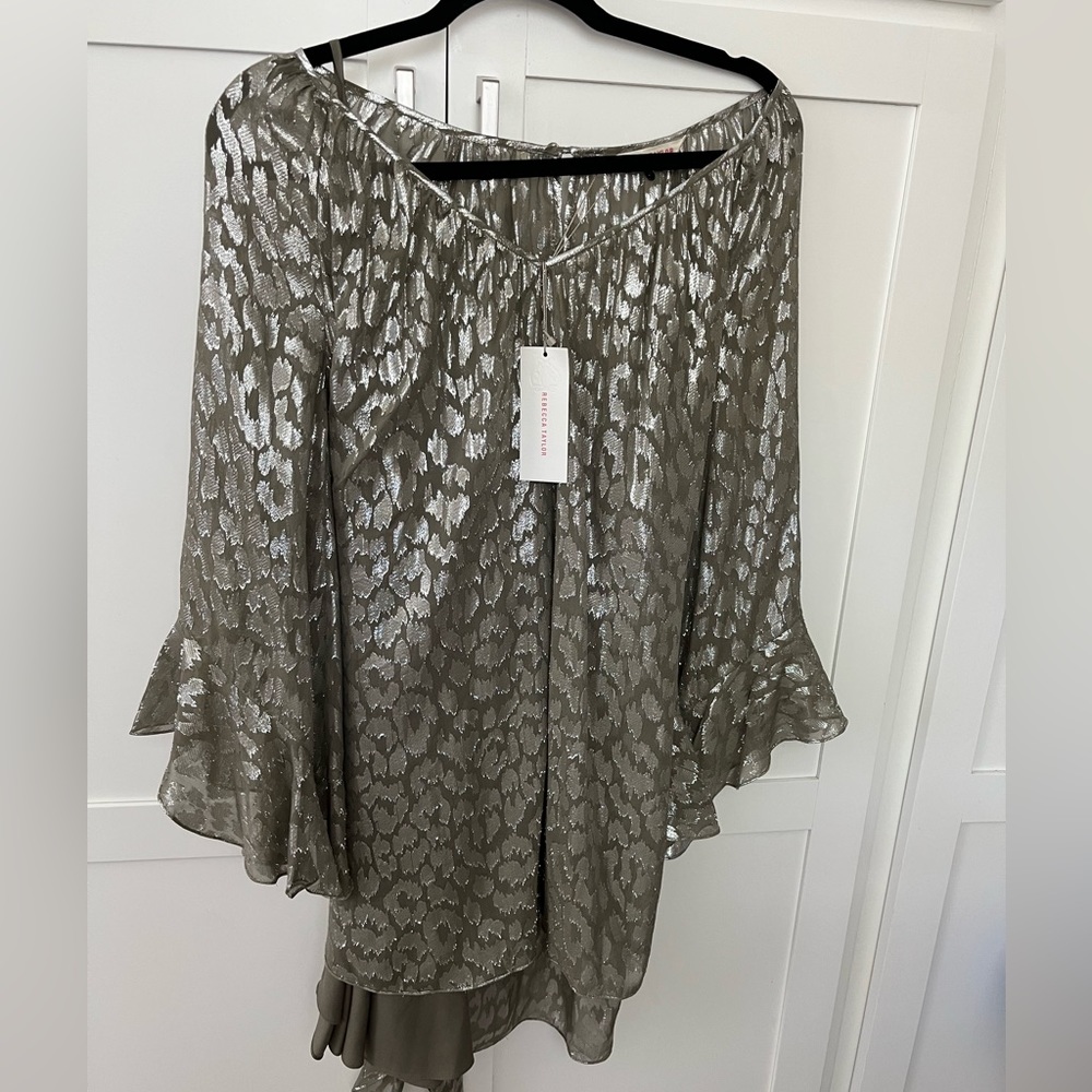 NWT  Rebecca Taylor Pretty shimmery tunic which can also be a short dress